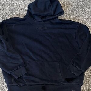 Gymshark oversized Black embroidered logo Hoodie 100%cotton size XL